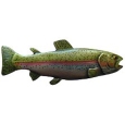 NHK-148-PHT-L Rainbow Trout Knob Hand-tinted Antique Pewter (Left side faces right) Notting Hill Decorative Hardware low res